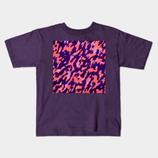 Camouflage - Purple and Coral Kids T-Shirt